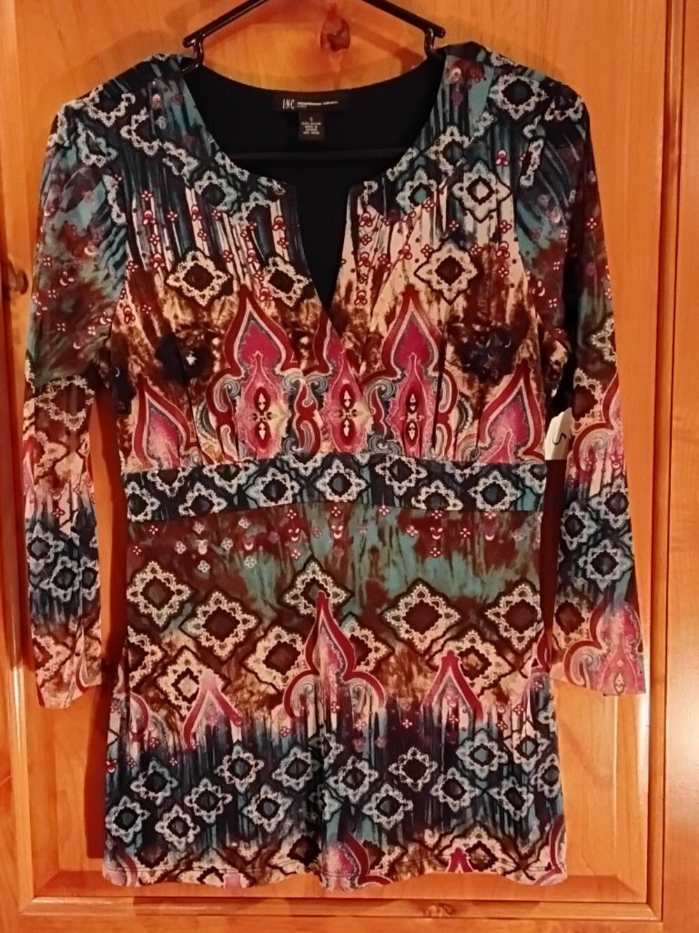 I.N.C INTERNATIONAL CONCEPTS WOMEN'S SHEER SHIRT SIZE SP #413